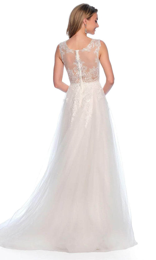 Dave & Johnny Bridal 10464W - Sleeveless Tulle Bridal Gown