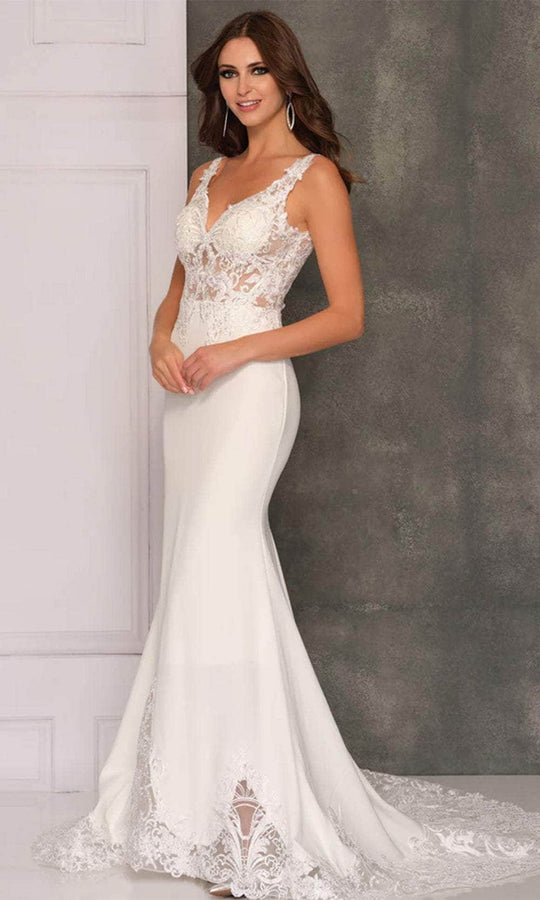 Dave & Johnny Bridal 10499 - Embroidered Bodice Bridal Gown