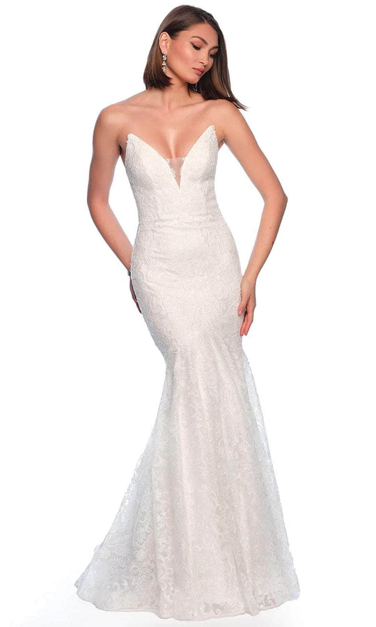 Dave & Johnny Bridal 11165 - V-Neck Bridal Gown