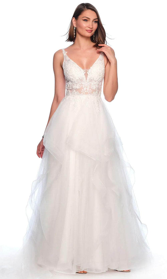 Dave & Johnny Bridal 11563 - Ruffle Ornate Bridal Gown