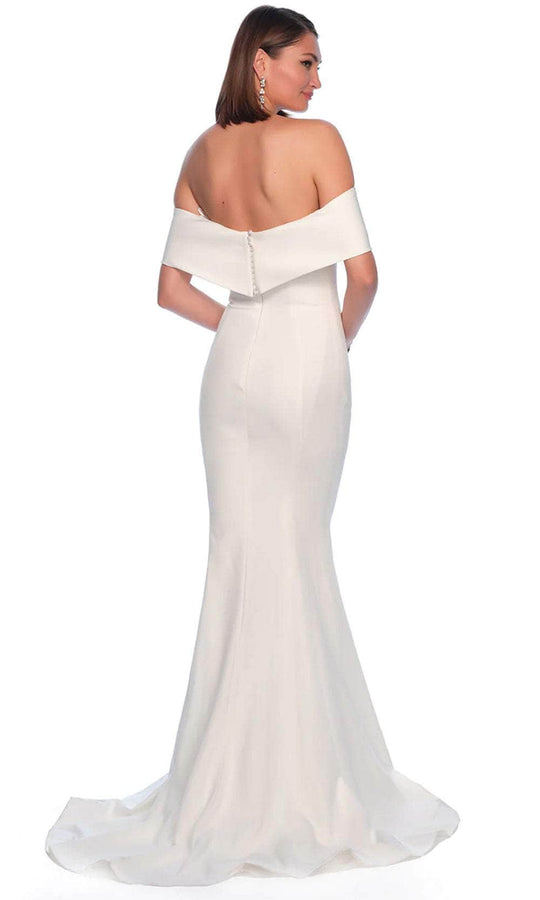 Dave & Johnny Bridal 11619 - Draped Off Shoulder Bridal Gown