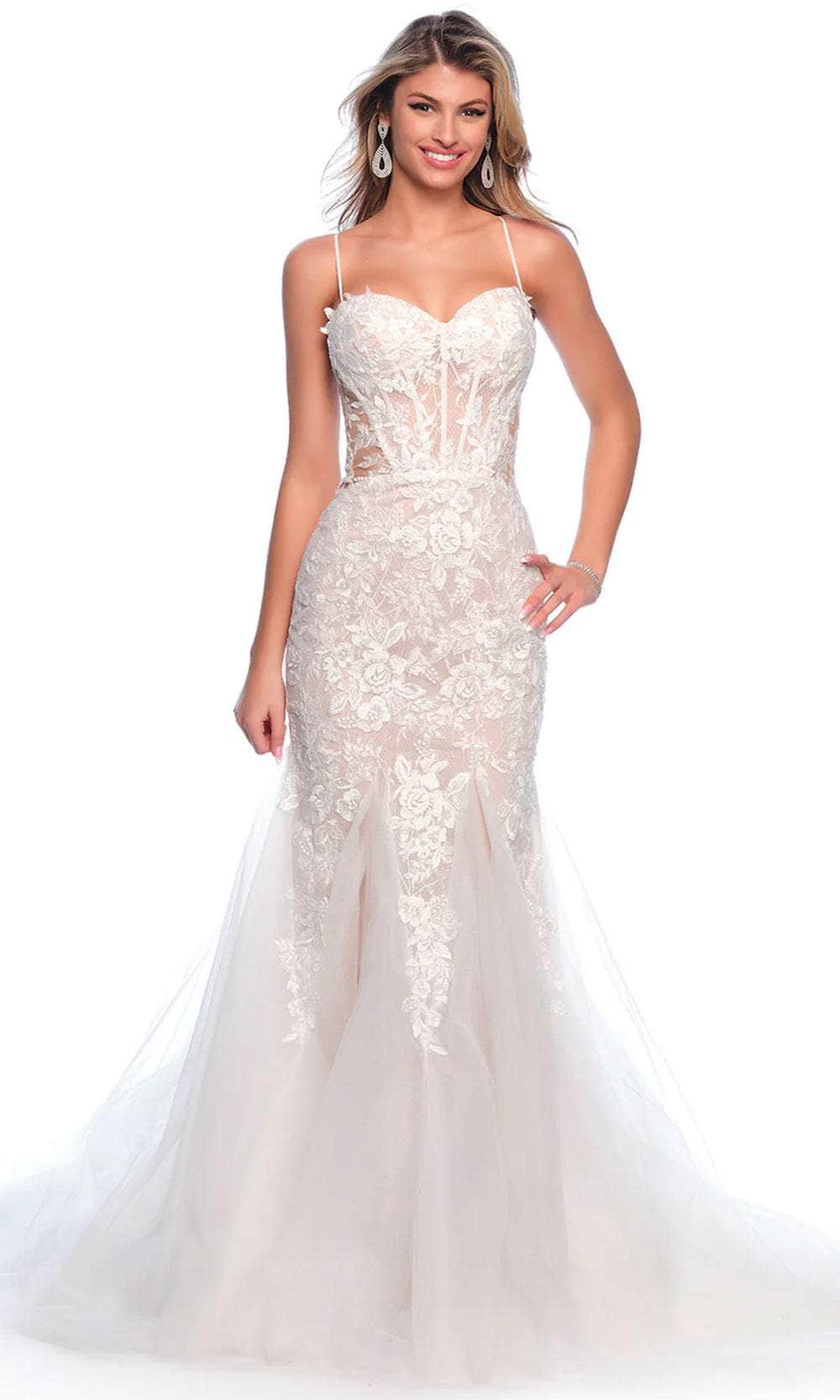 Dave & Johnny Bridal 12114 - Applique Trumpet Bridal Gown – Couture Candy