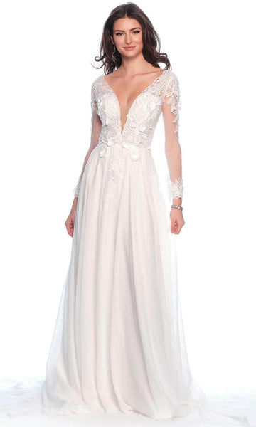 Dave and Johnny 12115 Bridal Prom Dress - Ivory | NewYorkDress
