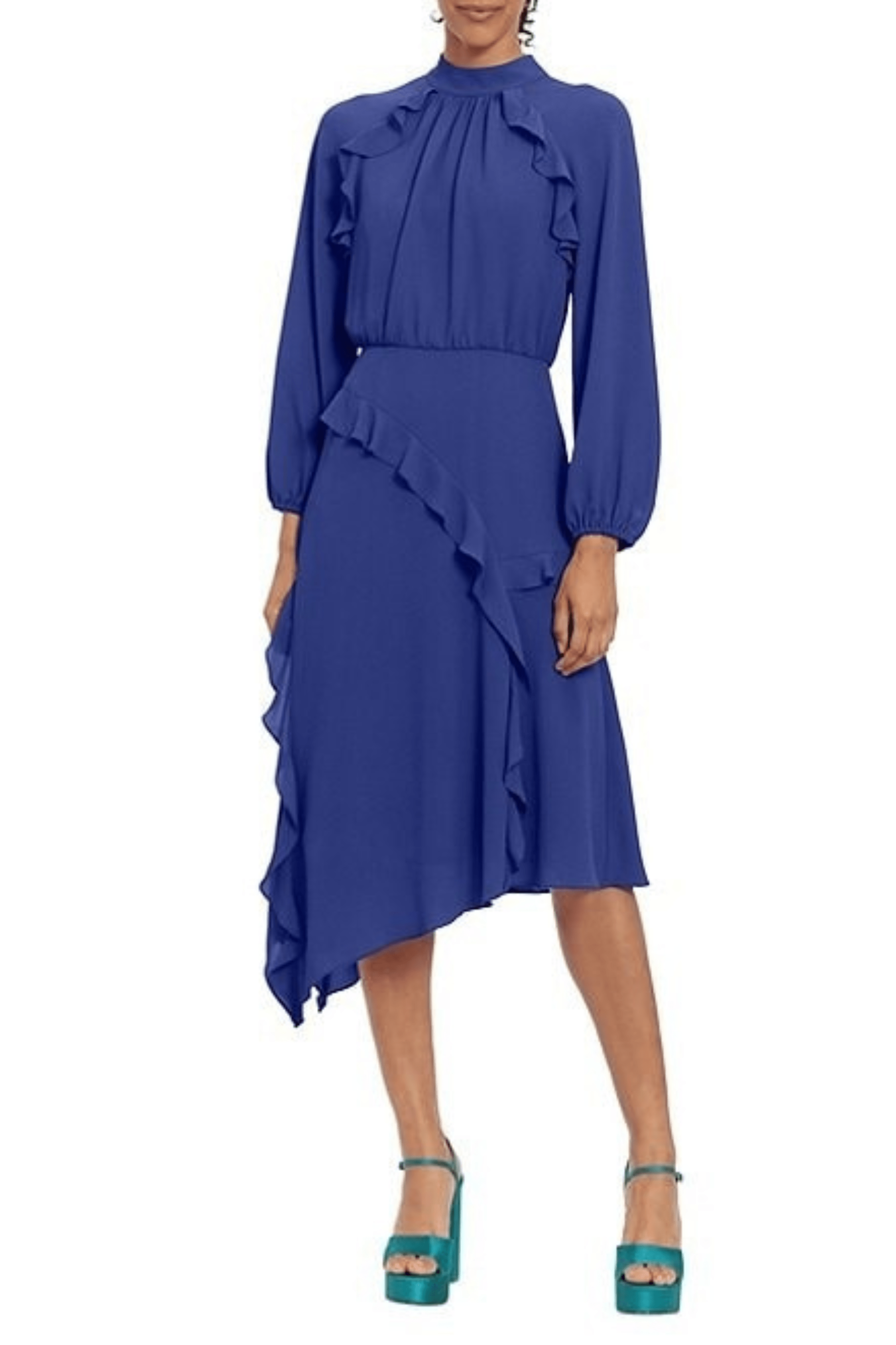 Donna Morgan D8127M - High Neck Ruffle Dress – Couture Candy