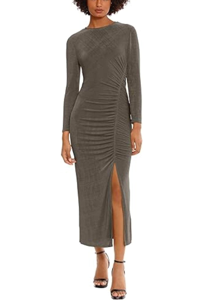 Donna Morgan D9154M - Fitted Bodice Long Sleeve Long Dress 10 / Dusty Olive - Shop Donna Morgan dresses on Couture Candy at CoutureCandy.com Donna Morgan D9154M - Fitted Bodice Long Sleeve Long Dress 10 / Dusty Olive - Shop Donna Morgan dresses on Couture Candy at CoutureCandy.com