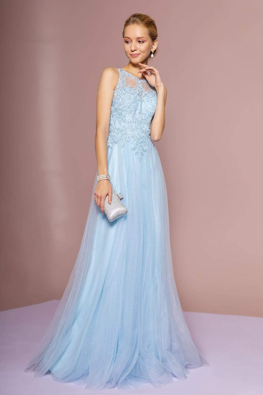 Elizabeth K - GL2693 Beaded Lace A-Line Evening Dress