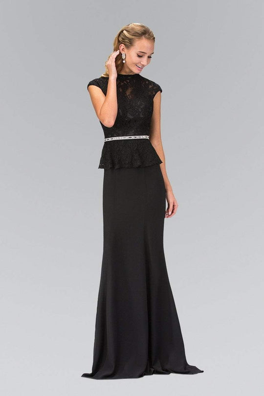 Elizabeth K - GL1421 Laced High Neck Gown
