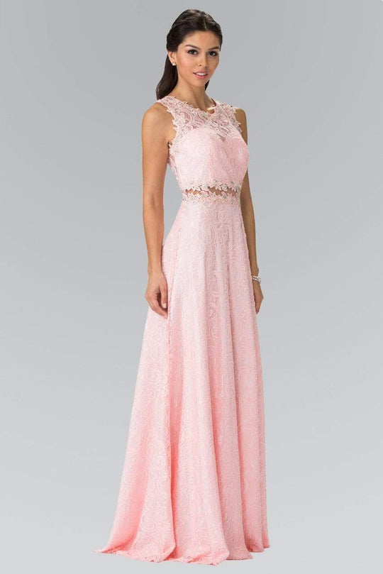 Elizabeth K - GL1460 Sleeveless Beaded Lace Long Dress