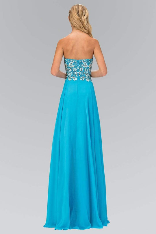 Elizabeth K - GL2018 Strapless Embroidered Chiffon Gown