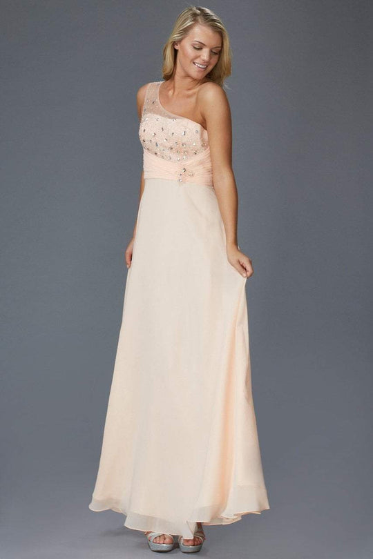 Elizabeth K - GL2021 Asymmetrical Illusion Shirred Gown