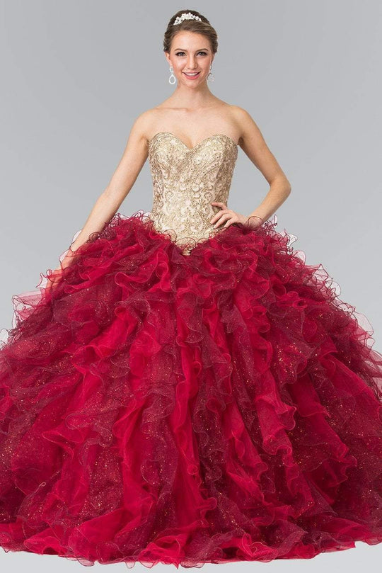 Elizabeth K - GL2211 Beads Embellished Embroidery Ballgown