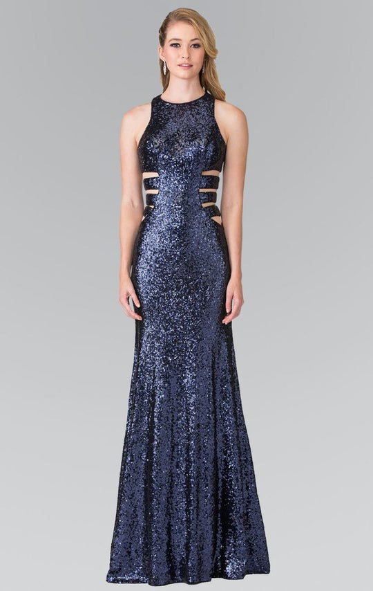 Elizabeth K - GL2299 Long Dress with Side Cut Outs