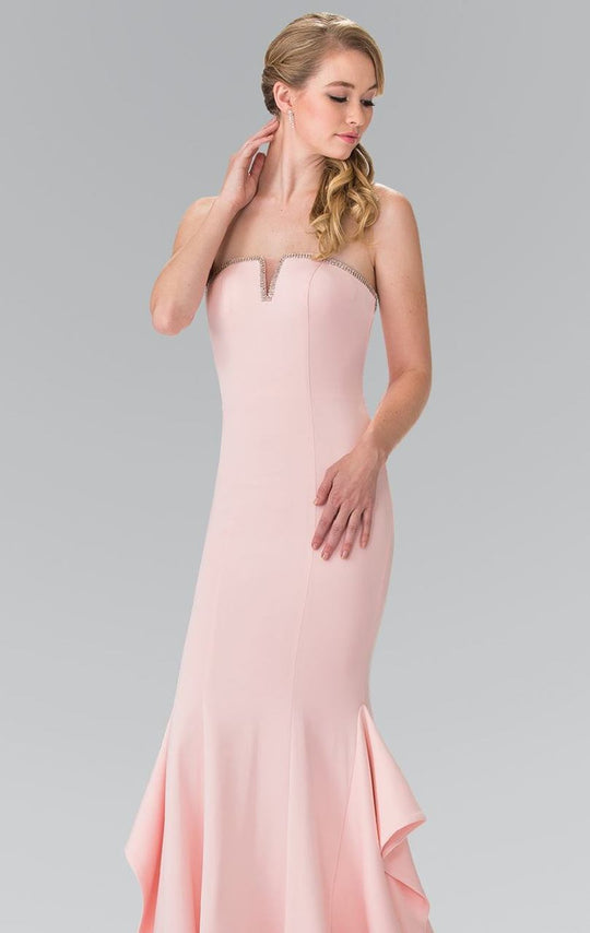 Elizabeth K - GL2305 Strapless Ruffled Long Dress