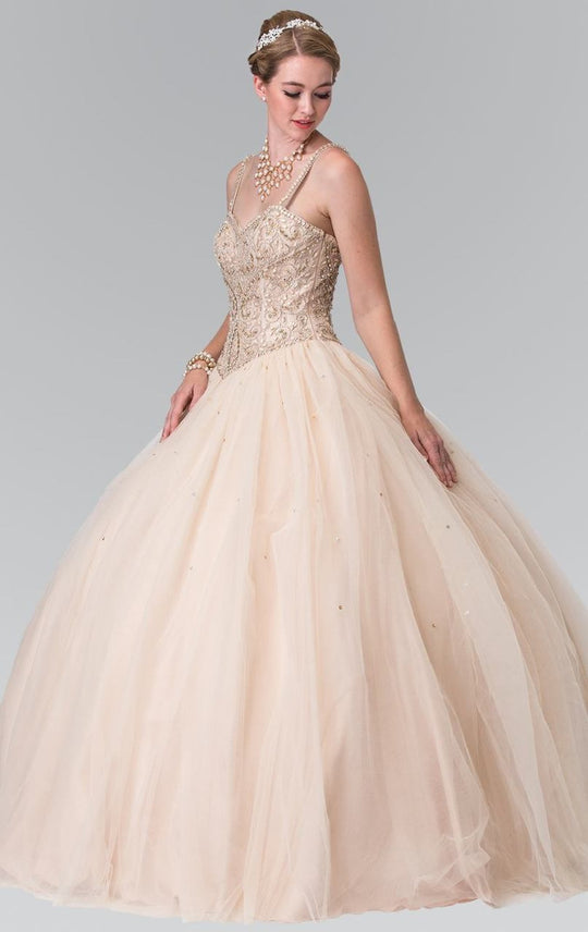 Elizabeth K - GL2350 Sleeveless Beaded Ballgown
