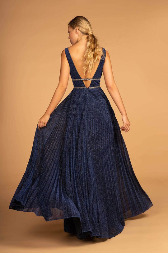 Elizabeth K GL2501 - Pleated Detail Sleeveless Prom Dress