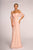 Elizabeth K GL2615 - Flutter Sleeve Pleated Evening Dress Bridesmaid Dresses M / Mauve