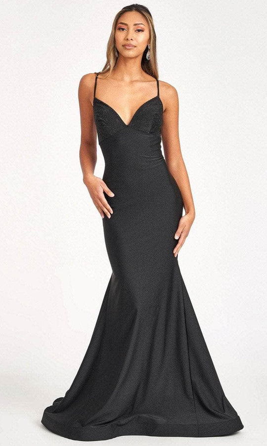 Elizabeth K GL3035 - Lace Up Back Mermaid Prom Dress