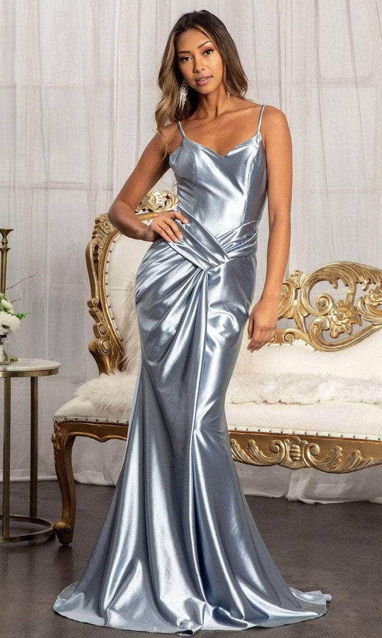 Elizabeth K GL3044 - Draped Satin Mermaid Prom Dress