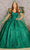 Elizabeth K GL3181 - Butterfly Floral Ballgown Special Occasion Dress XS / Hunter Green