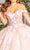 Elizabeth K GL3182 - Off-Shoulder Floral Ballgown Special Occasion Dress
