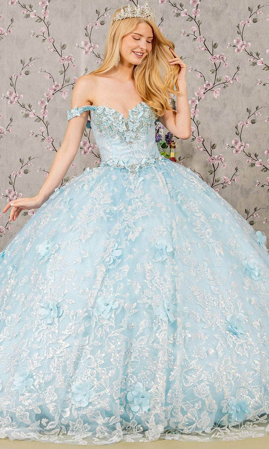 Elizabeth K GL3183 - Sequin Off-Shoulder Ballgown