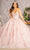 Elizabeth K GL3183 - Sequin Off-Shoulder Ballgown Special Occasion Dress XS / Blush