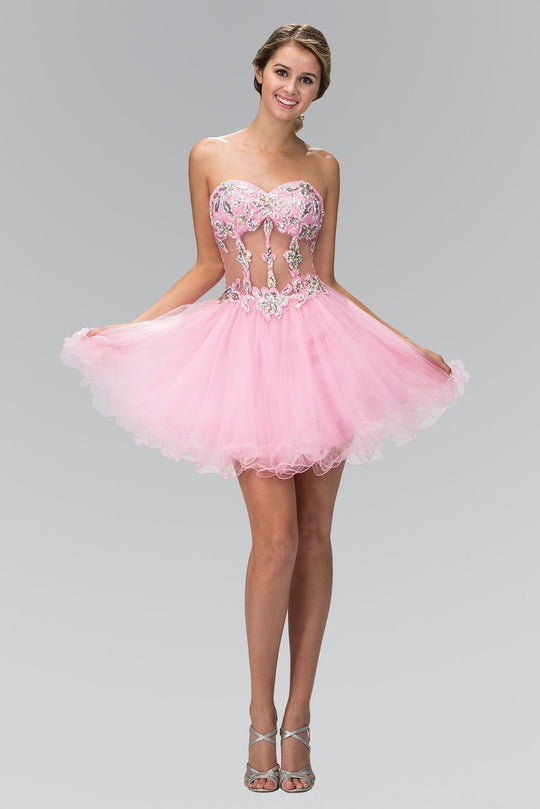 Elizabeth K - GS1106 Sequin Embellished Affordable Prom Dress