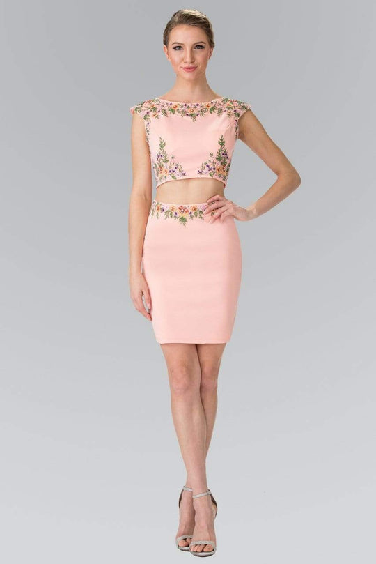 Elizabeth K - GS1439 Two-Piece Floral Embroidered Dress