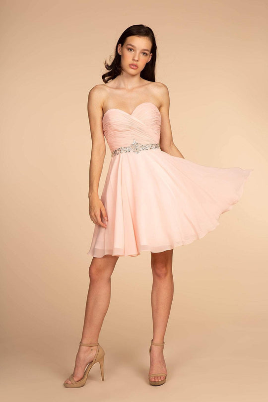Elizabeth K - GS1637 Ruched Sweetheart A-Line Cocktail Dress