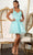 Elizabeth K GS1999 - Sweetheart Appliqued Cocktail Dress Cocktail Dresses XS / Tiffany Blue