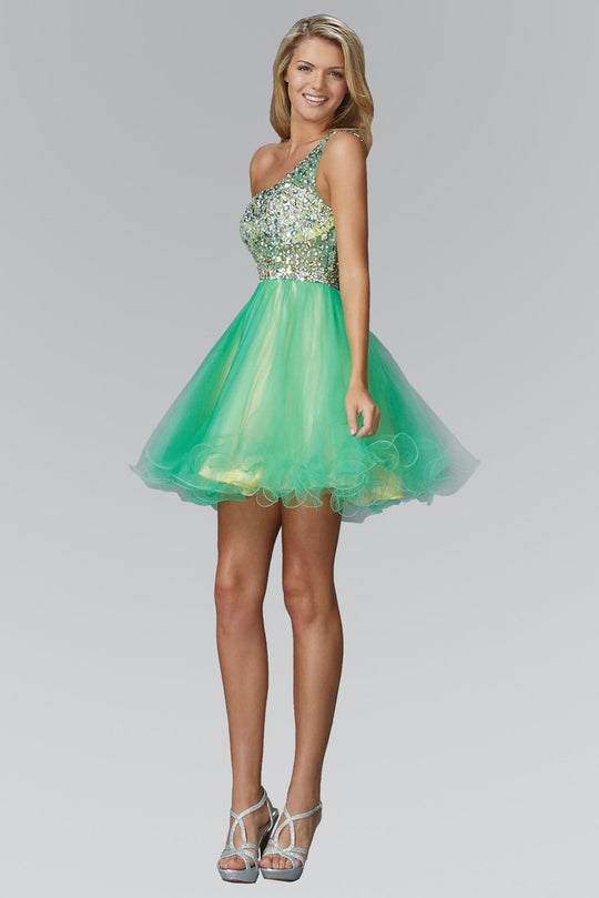 Elizabeth K - GS2033 Asymmetrical Neck Affordable Prom Dress