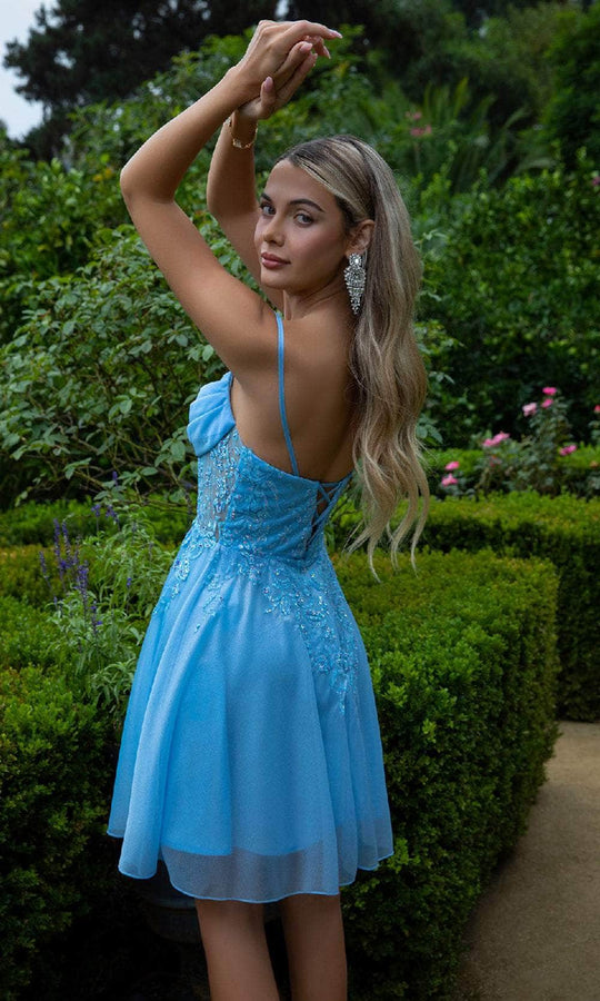 Elizabeth K GS3507 - Draped Bodice Cocktail Dress