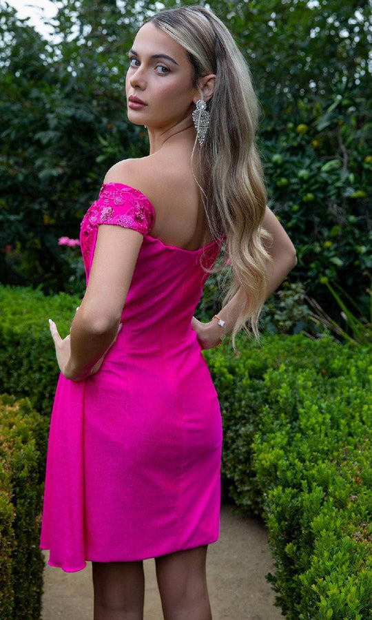 Elizabeth K GS3509 - Beaded Sheath Cocktail Dress