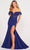Ellie Wilde EW34028 - Off Shoulder Prom Gown with Slit Prom Dresses 12 / Black