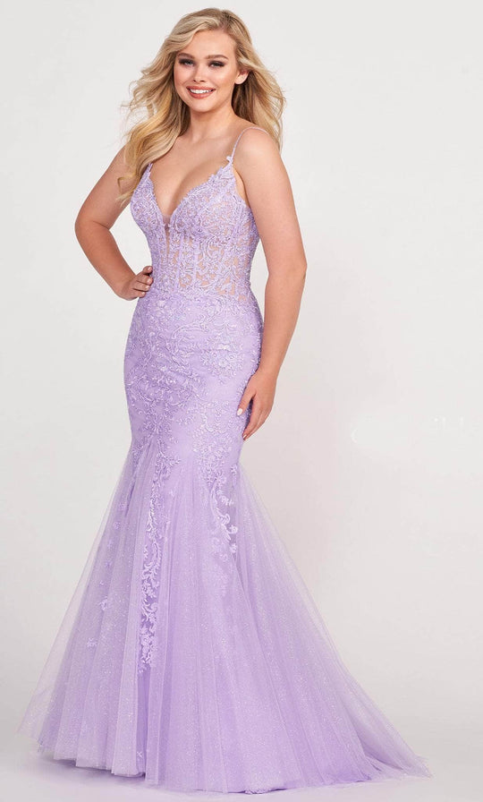 Ellie Wilde EW34033 - Beaded Lace Mermaid Evening Gown