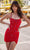 Ellie Wilde EW34618 - Scoop Embroidered Cocktail Dress Special Occasion Dress 00 / Red