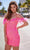 Ellie Wilde EW34625 - Feather Sequin Homecoming Dress Special Occasion Dress 00 / Hot Pink