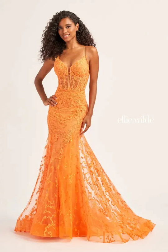 Ellie Wilde EW35010 - Corset Trumpet Evening Dress
