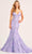 Ellie Wilde EW35011 - V-Neck Sequin Evening Dress Evening Dresses 00 / Lavender