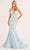 Ellie Wilde EW35011 - V-Neck Sequin Evening Dress Evening Dresses 00 / Light Blue