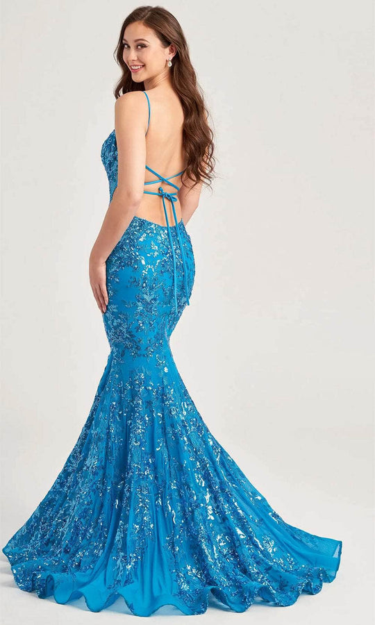 Ellie Wilde EW35011 - V-Neck Sequin Evening Dress