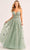 Ellie Wilde EW35016 - Fitted Floral Evening Dress Evening Dresses 00 / Sea Glass
