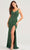 Ellie Wilde EW35019 - Floral Sheath Evening Dress Prom Dresses 00 / Emerald