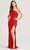 Ellie Wilde EW35021 - One-Sleeve Sequined Prom Gown Prom Dresses 00 / Red