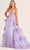 Ellie Wilde EW35045 - V-Neck Fitted Evening Dress Prom Dresses 00 / Lilac