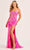 Ellie Wilde EW35046 - Scoop Neck Double Spaghetti Strap Prom Gown Prom Dresses 00 / Magenta
