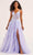 Ellie Wilde EW35047 - Plunging V-Neck Sequin Evening Dress Prom Dresses 00 / Periwinkle
