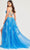 Ellie Wilde EW35047 - Plunging V-Neck Sequin Evening Dress Prom Dresses