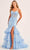 Ellie Wilde EW35050 - Embroidered Corset Bodice Prom Gown Prom Dresses 00 / Light Blue