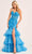 Ellie Wilde EW35050 - Embroidered Corset Bodice Prom Gown Prom Dresses 00 / Ocean Blue